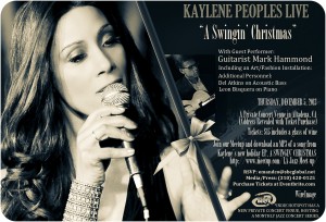 Kaylene Peoples "A Swingin' Christmas with Guitarist Mark Hammond Dec 5 AT 7:30PM